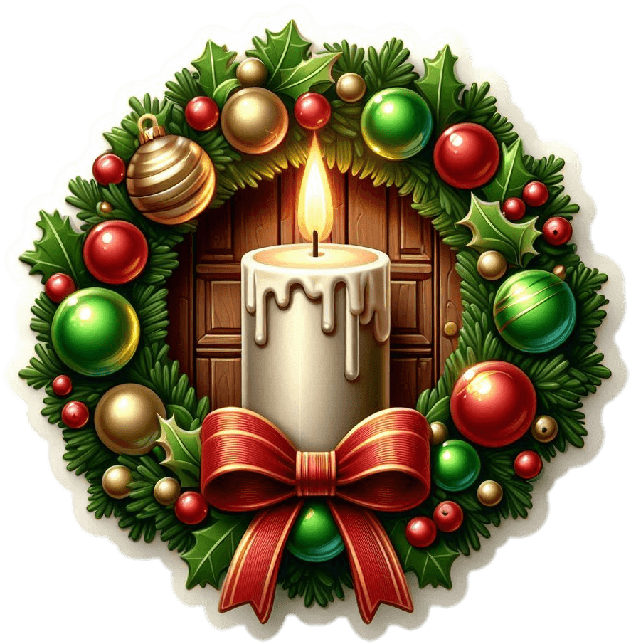 2565-Corona de Navidad y Velas 19 Corona De Navidad Y Velas