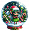 Duende Bola de Cristal de Navidad