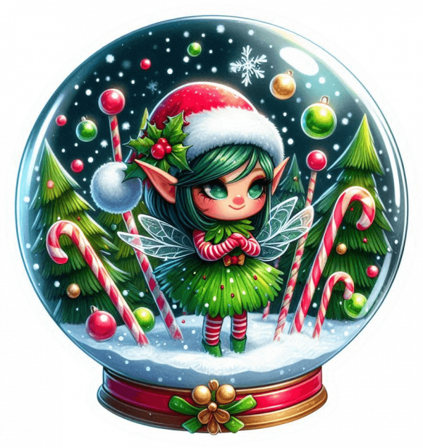 Duende Bola de Cristal de Navidad