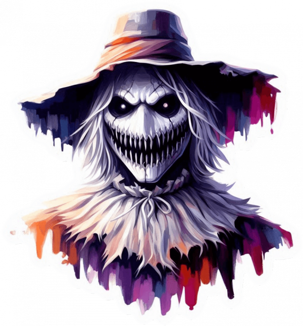 Espantapajaro Halloween en Acuarela Gaouche