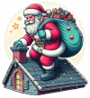 Santa sobre el Tejado