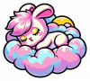 Conejito durmiendo en Nube