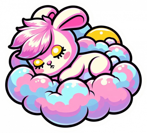 Conejito durmiendo en Nube