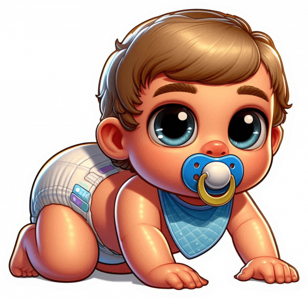 Bebe con Babero