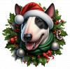 Bull terrier de Navidad