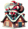 Santa sobre el Tejado