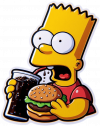 Bart Simpson comiendo