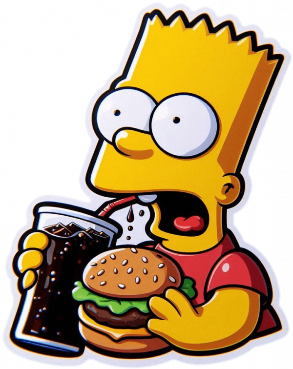 Bart Simpson comiendo