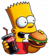 Bart simpson comiendo