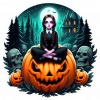 Wednesday adams sobre calabaza