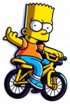 Bart simpson en Bici