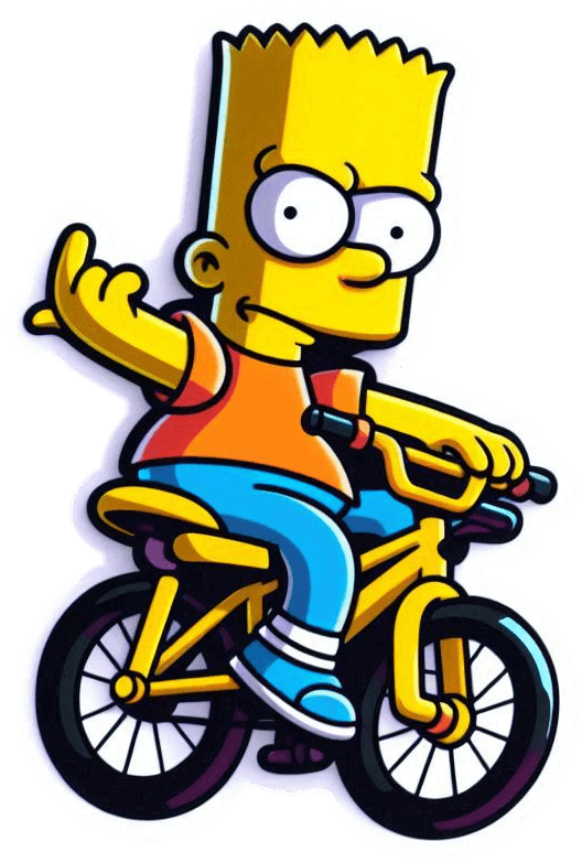 Bart simpson en Bici