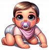 Bebe con Babero