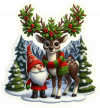 Venado y Gnomo Navidad