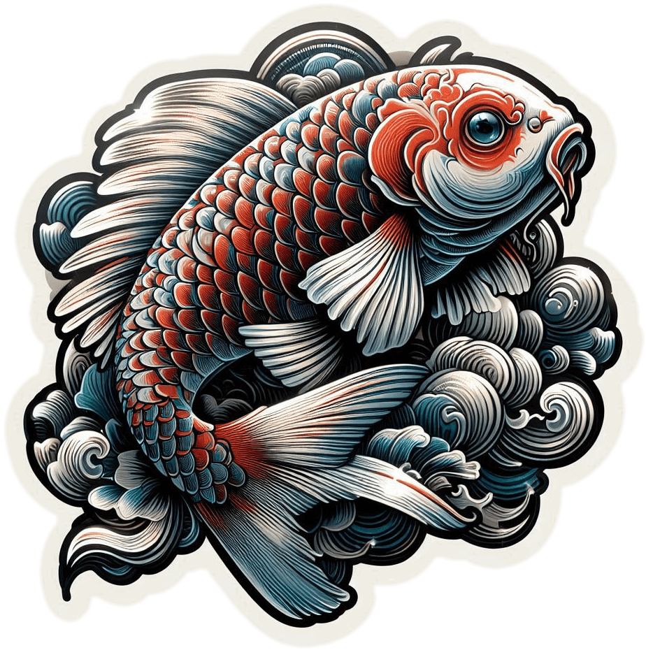 Tatuaje diseño de KOI