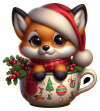 Zorro y Taza de Navidad