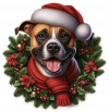 American Staffordshire terrier de Navidad