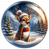 Venado Navideño en Cristal