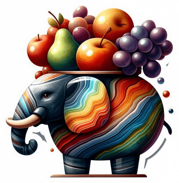 Centro de Mesa Elefante de Agata