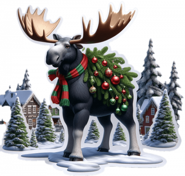 Alce De Navidad Realista