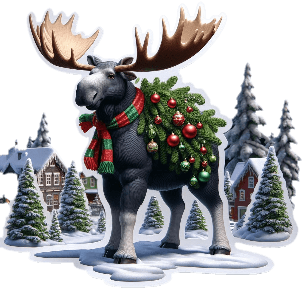 Alce De Navidad Realista