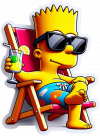 Bart Simpson en la playa