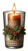 Vela y portavela de Navidad