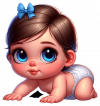 Bebe Niña Gateando