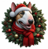 Bull terrier de Navidad