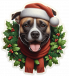 American Staffordshire terrier de Navidad