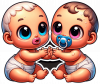 Bebes Gemelos Jugando