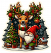 Venado y Gnomo Navidad