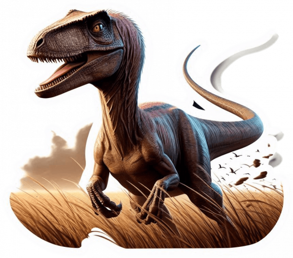 Velociraptor cazando