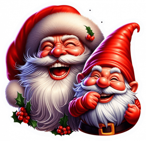Cara de Santa y Gnomo Navideño