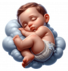 Bebe Duerme en Nubes