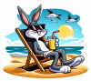 Bugs Bunny en la playa