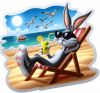Bugs Bunny en la playa
