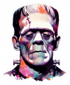 Frankenstein en Acuarela