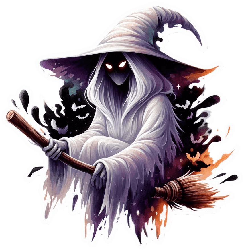 3413-Bruja en Acuarela Gaouche 03 Bruja en Acuarela