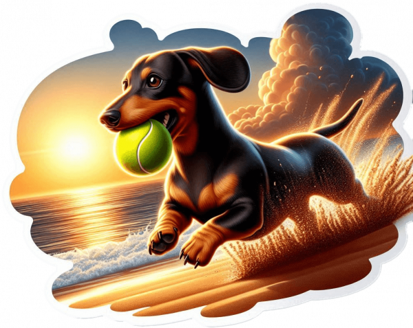 Dachshund en Playa