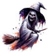 Bruja en Acuarela
