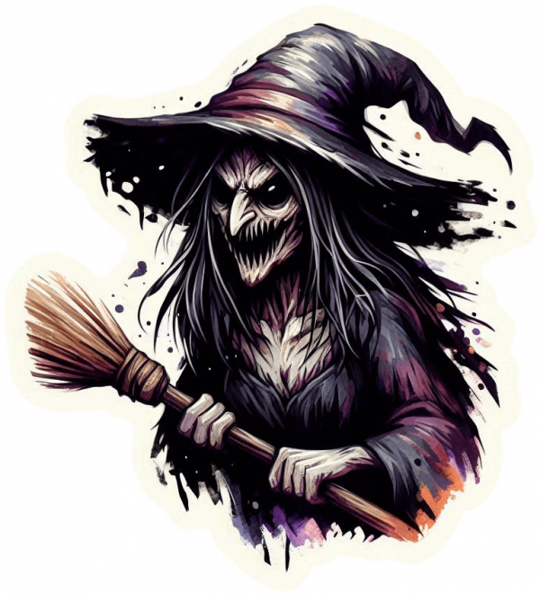 Bruja en Acuarela Gaouche