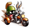 Bugs Bunny y Martians Motorizado