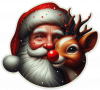 Santa CLaus y Rudolft