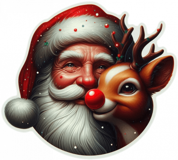 Santa CLaus y Rudolft