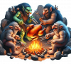 Duendes Trolls Comiendo