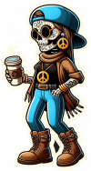 Calavera Hippy danzante