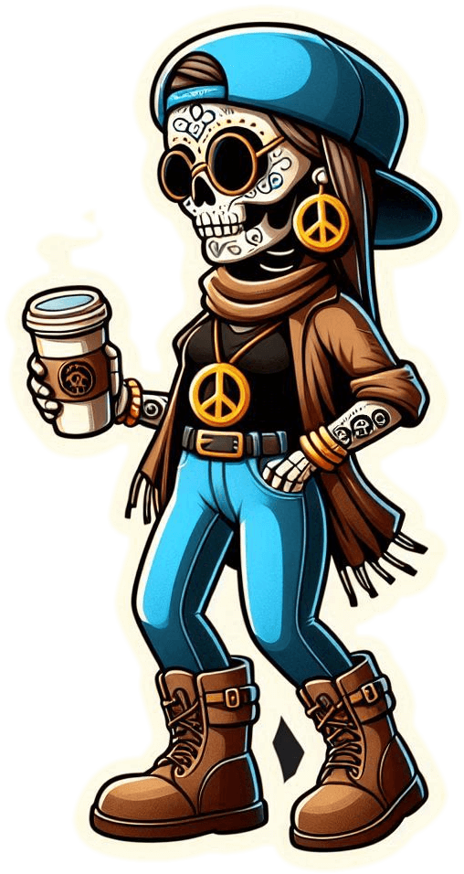Calavera Hippy danzante