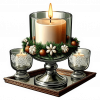 Vela y portavela de Navidad