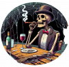 Halloween Calavera Vino 08